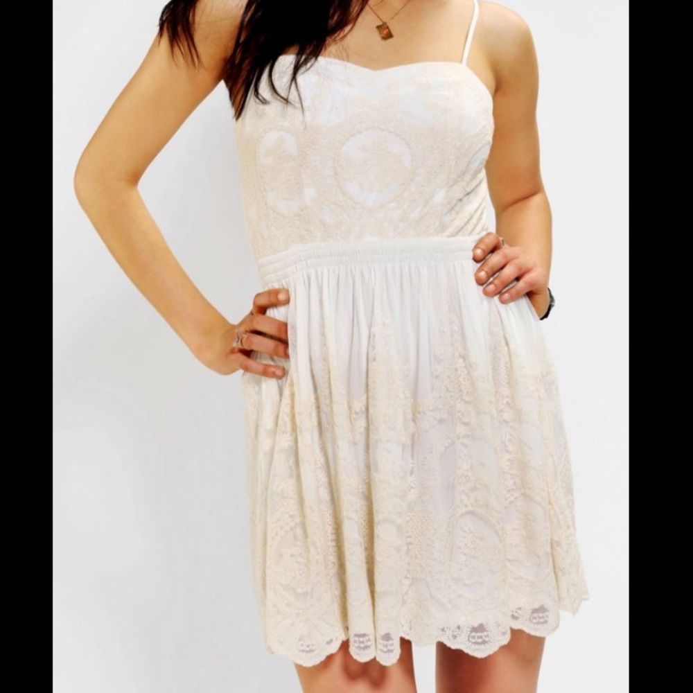 UO Pins Needles embroidered dress
